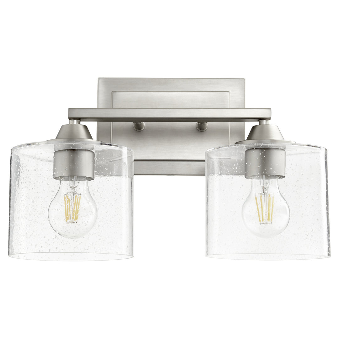 Quorum Dakota 5202-2-65 Bath Vanity Light 15 in. wide - Satin Nickel