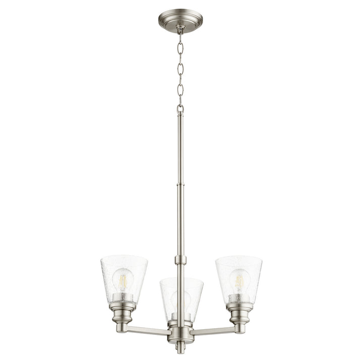 Quorum Dunbar 609-3-65 Chandelier Light - Satin Nickel