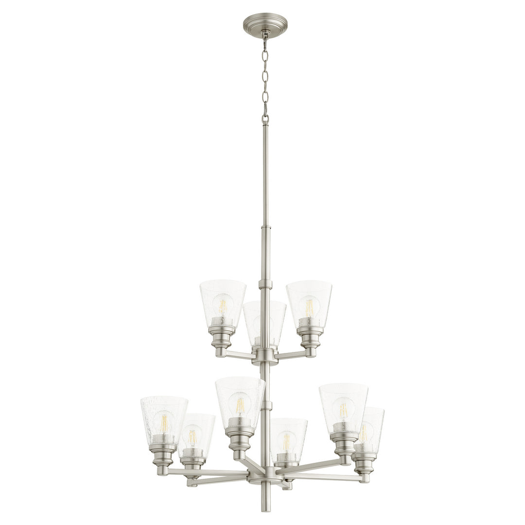 Quorum Dunbar 609-9-65 Chandelier Light - Satin Nickel