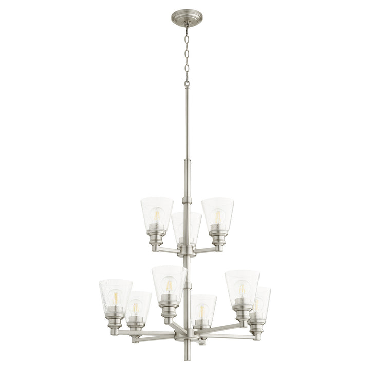 Quorum Dunbar 609-9-65 Chandelier Light - Satin Nickel