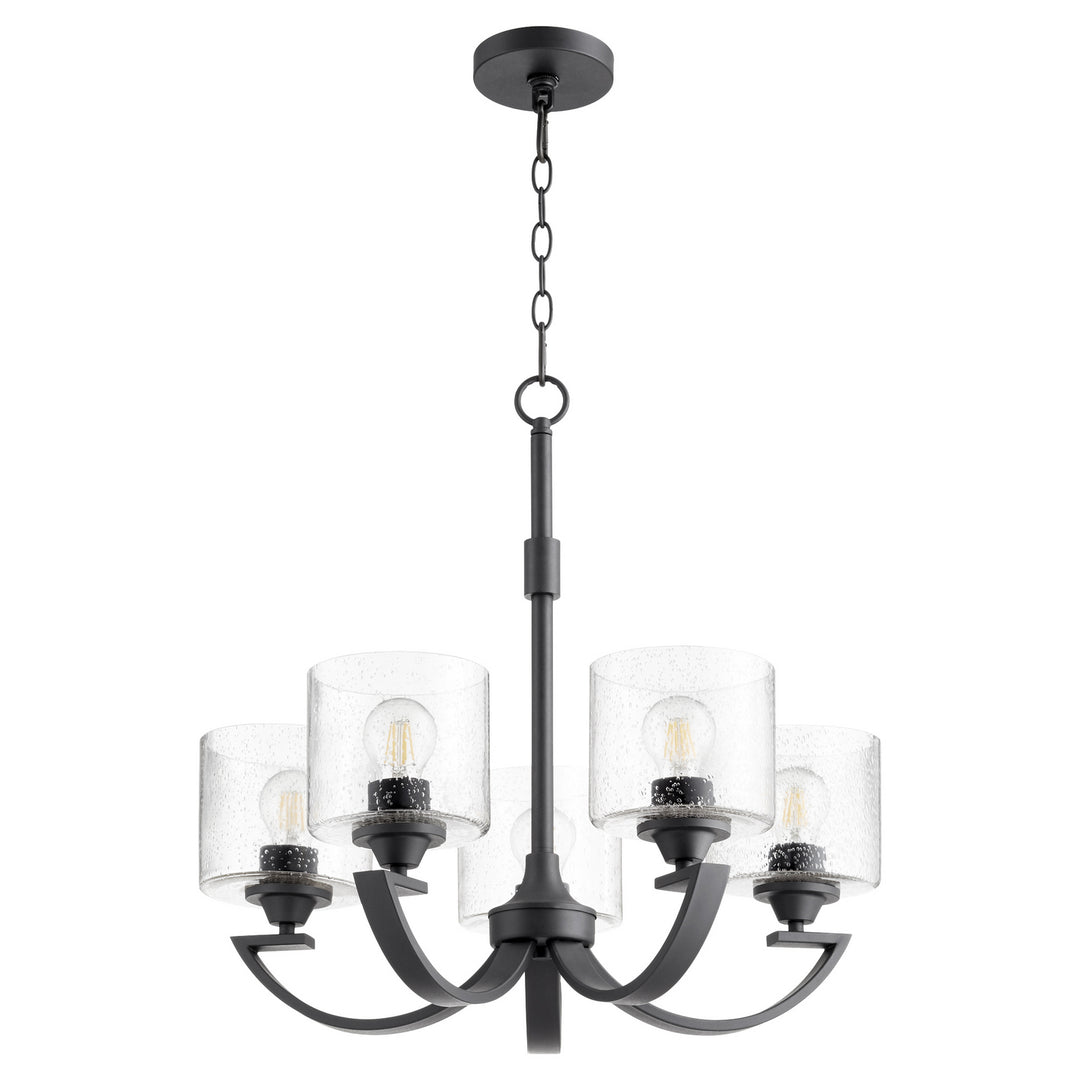 Quorum Dakota 6202-5-69 Chandelier Light - Textured Black, Gray/Gray/