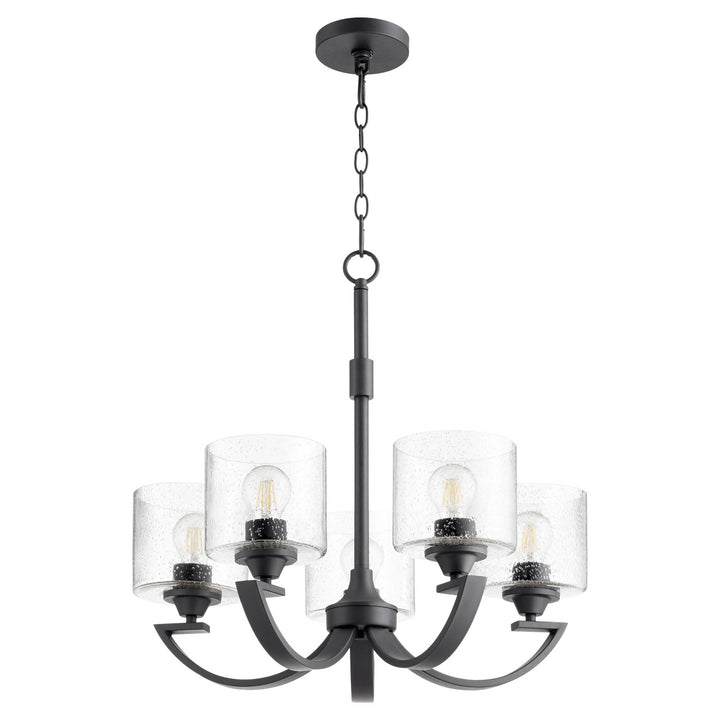Quorum Dakota 6202-5-69 Chandelier Light - Textured Black, Gray/Gray/