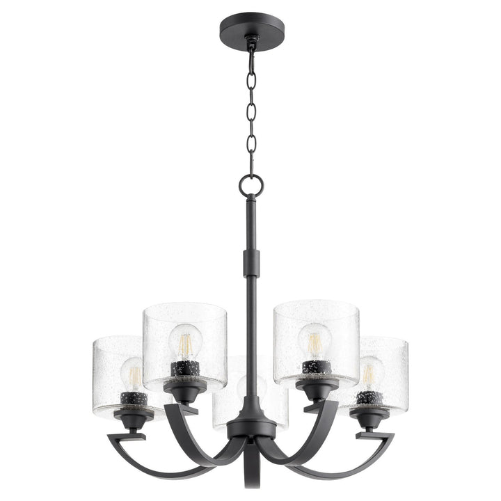 Quorum Dakota 6202-5-69 Chandelier Light - Textured Black, Gray/Gray/