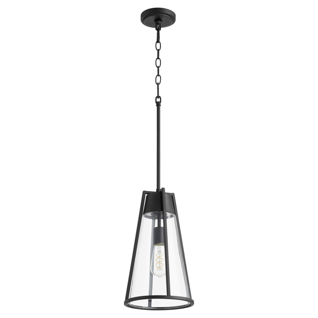 Quorum Pylon Pendants 826-69 Pendant Light - Textured Black W/ Clear