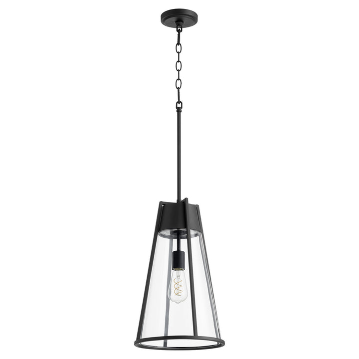 Quorum Pylon Pendants 827-69 Pendant Light - Textured Black W/ Clear