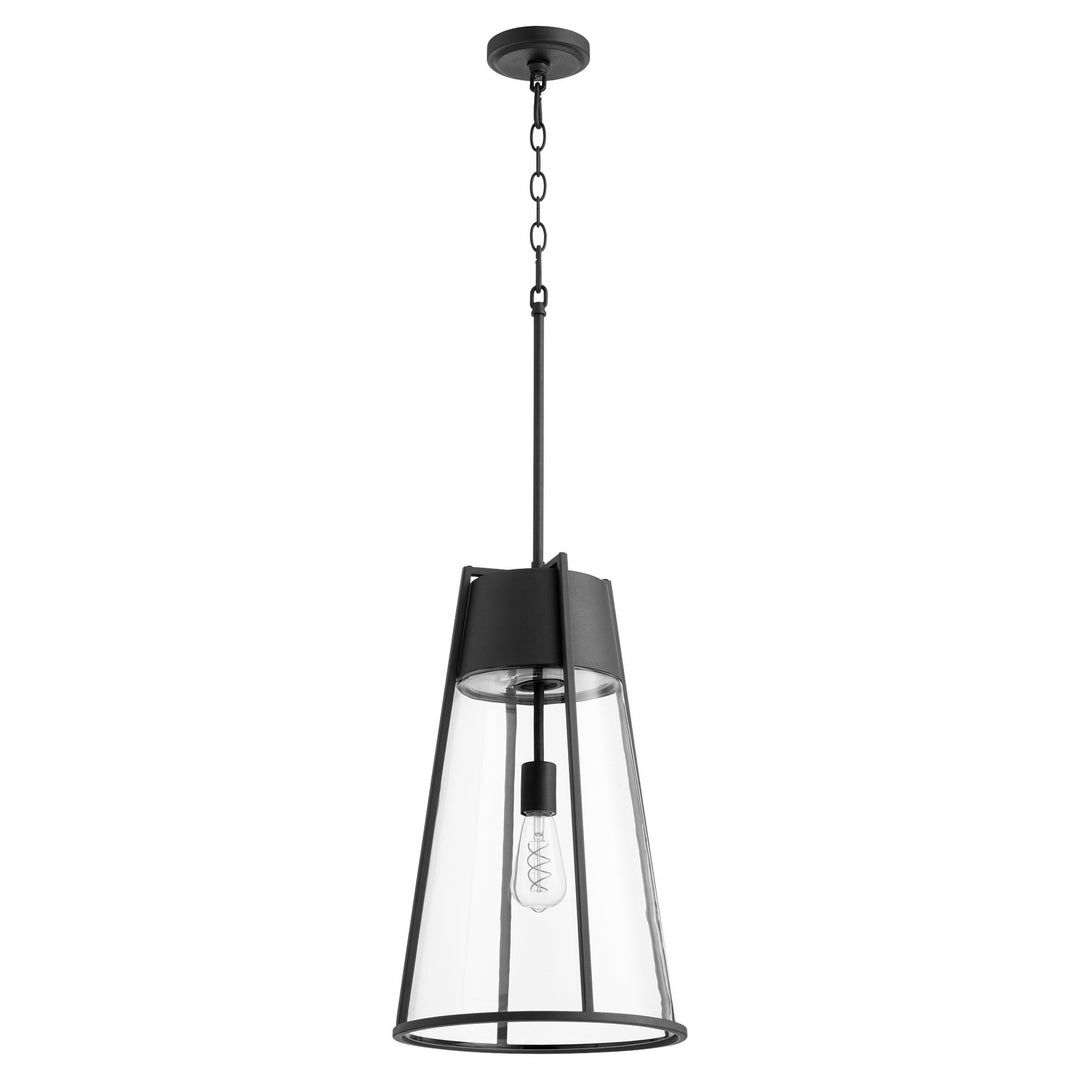 Quorum Pylon Pendants 828-69 Pendant Light - Textured Black W/ Clear