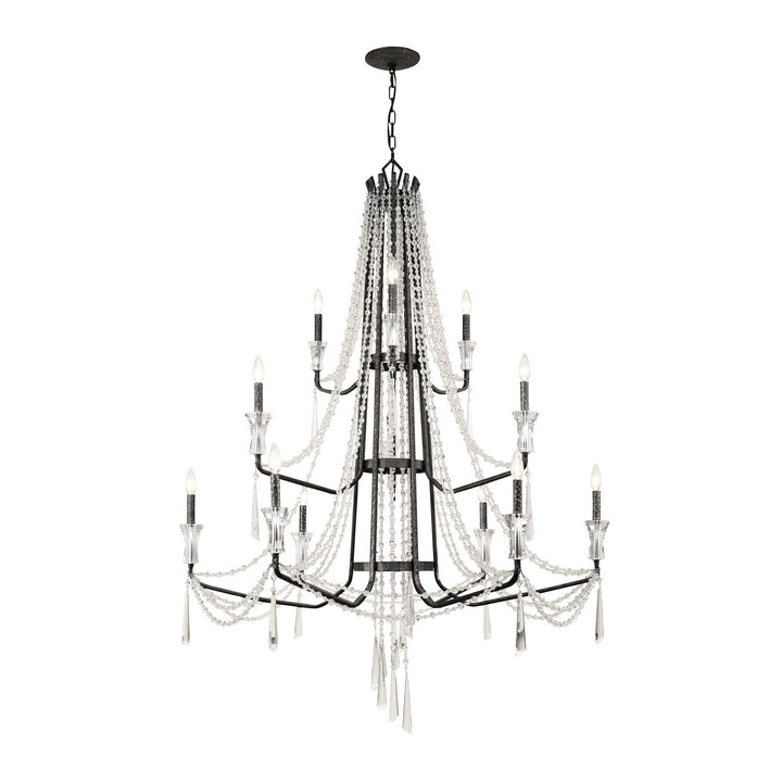 Varaluz Barcelona 270C12OX Chandelier Light - Onyx