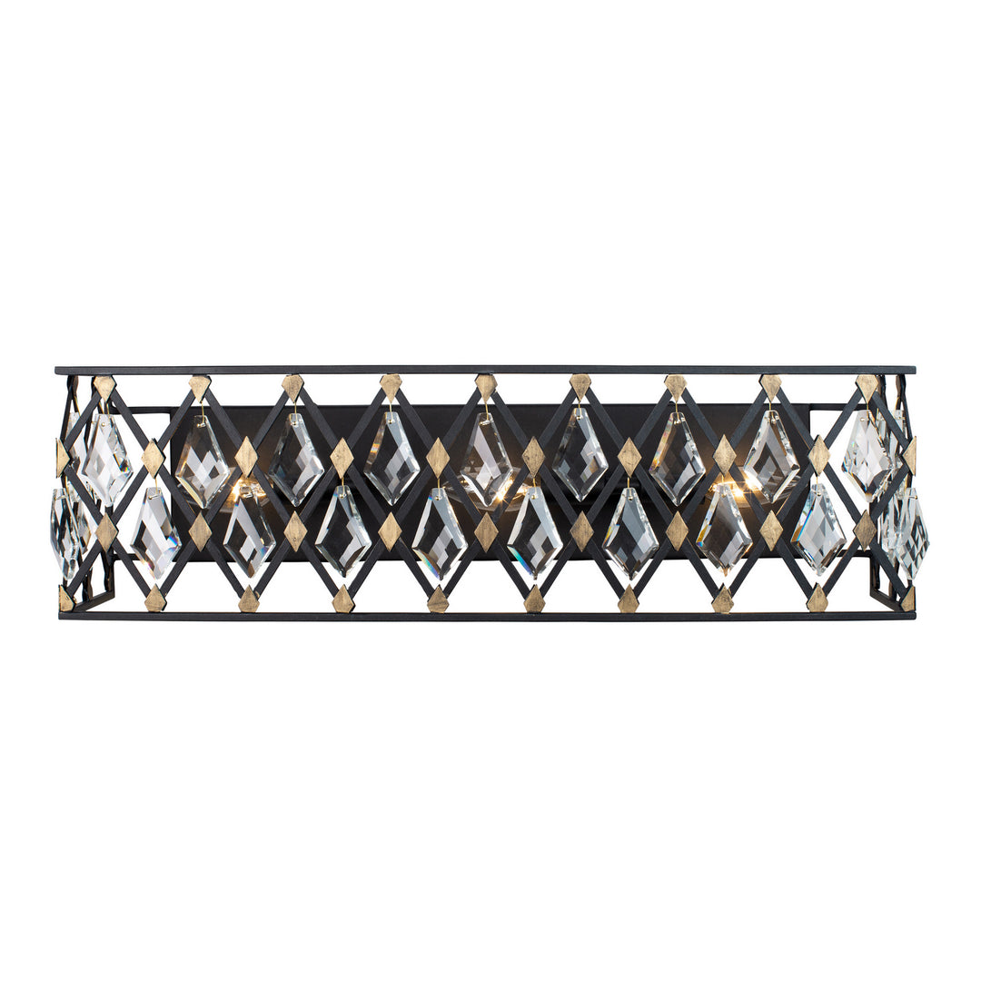 Varaluz Windsor 345B03CBHG Bath Vanity Light 24 in. wide - Carbon/Havana Gold