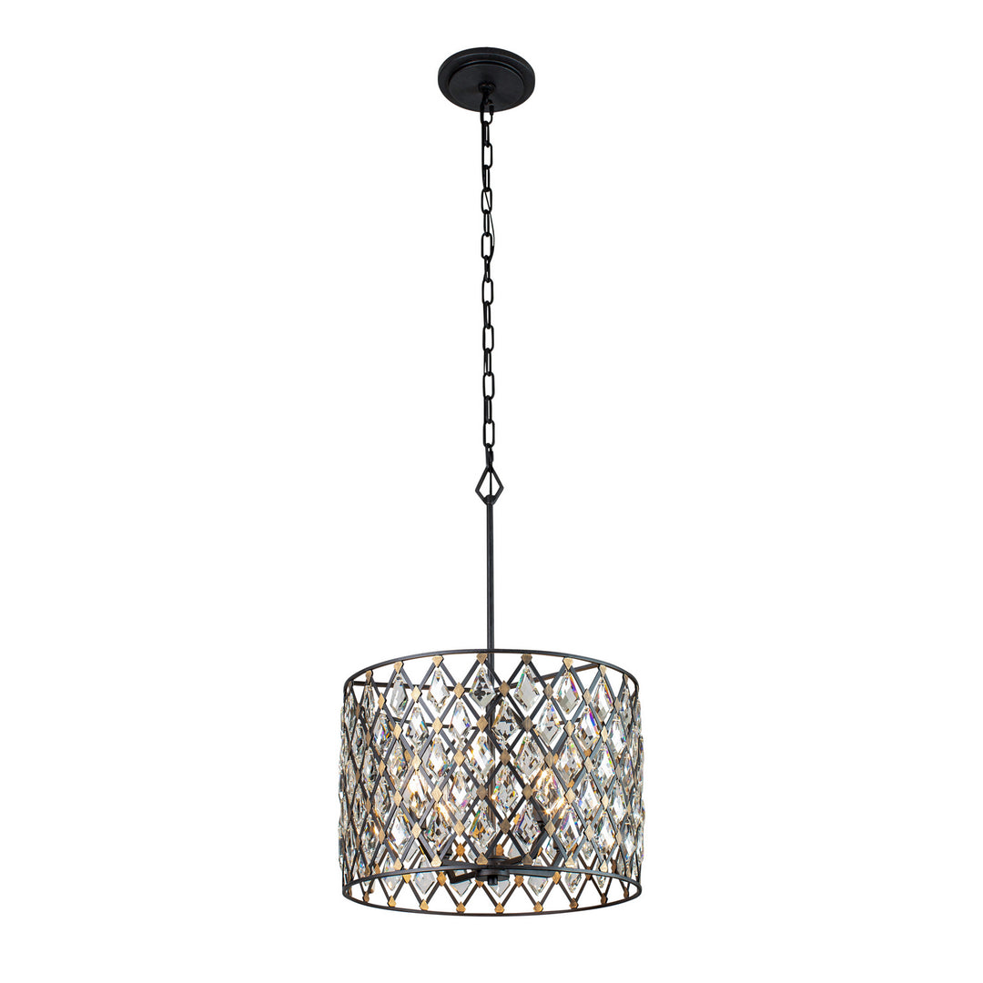 Varaluz Windsor 345P04CBHG Pendant Light - Carbon/Havana Gold