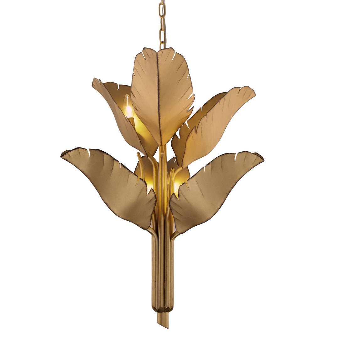 Varaluz Banana Leaf 901C06GO Chandelier Light - Gold