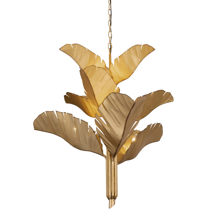 Varaluz Banana Leaf 901C09GO Chandelier Light - Gold