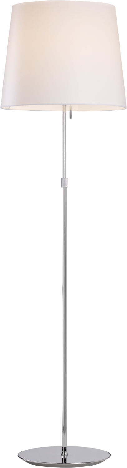 Pageone Lighting PF050481-CM/WH Sleeker One Light Floor Lamp Lamp Chrome