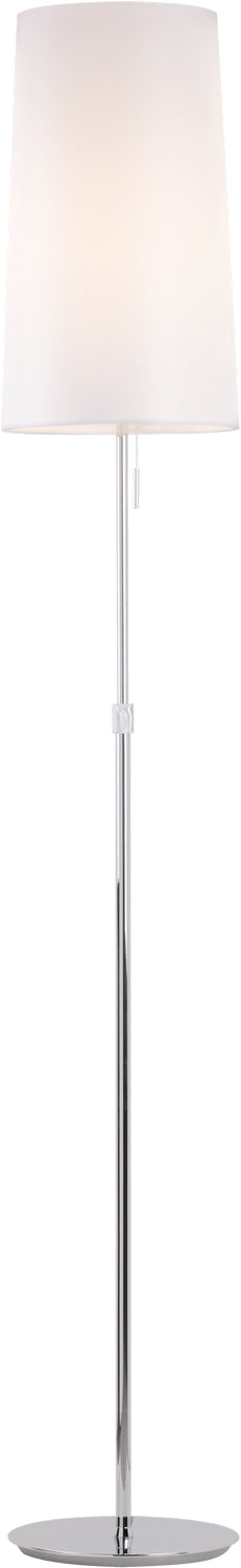 Pageone Lighting PF050482-CM/WH Sleeker One Light Floor Lamp Lamp Chrome