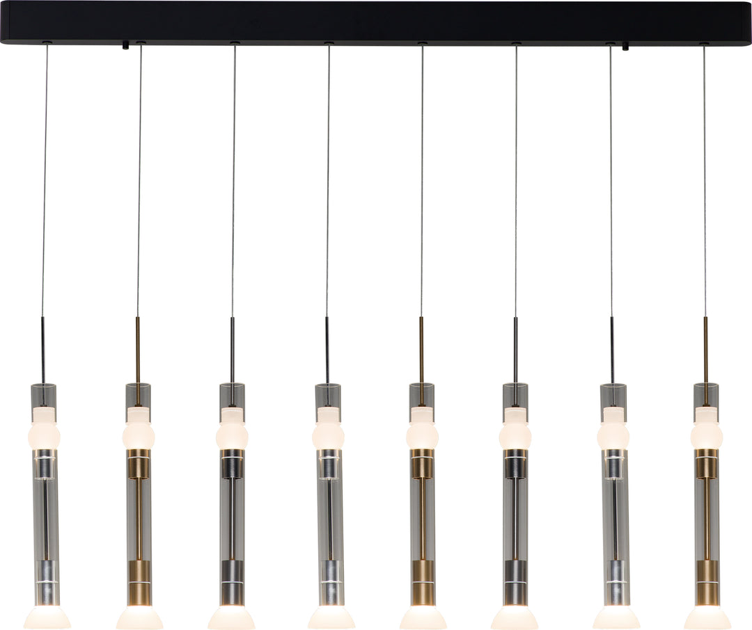 PageOne Beam PP020169-BG/AL/SDG Pendant Light - Brushed Gold / Brushed Aluminum / Satin Dark Gray