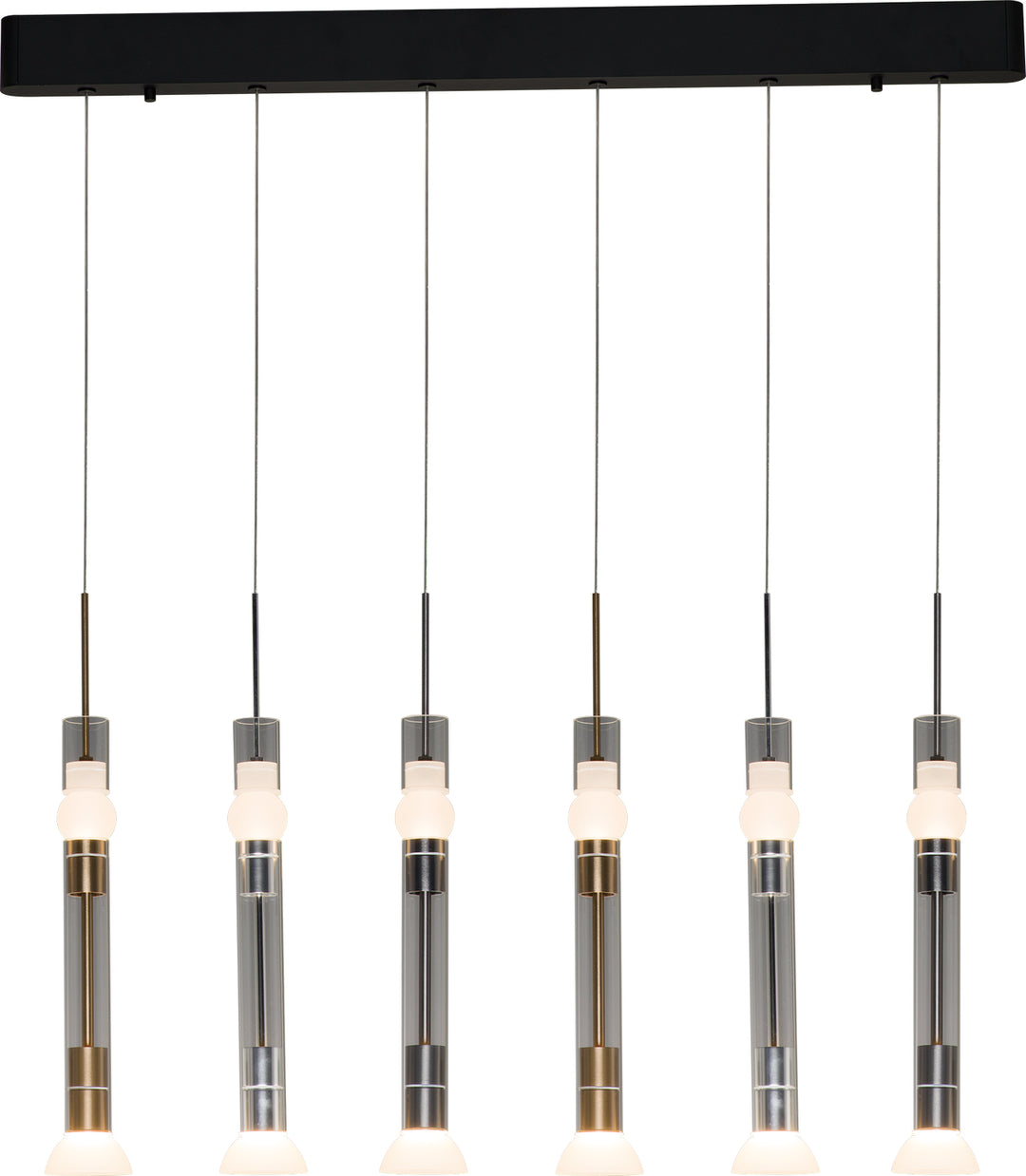 PageOne Beam PP020170-BG/AL/SDG Pendant Light - Brushed Gold / Brushed Aluminum / Satin Dark Gray