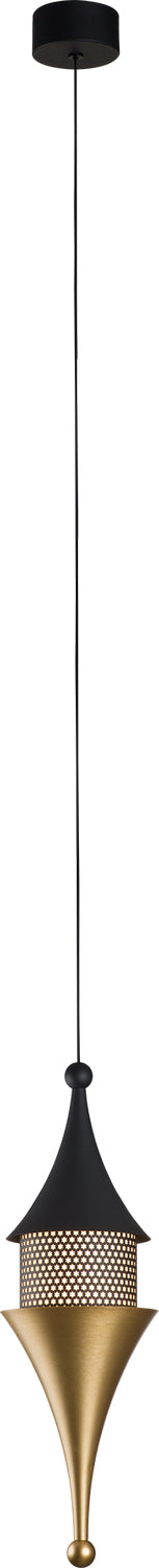 PageOne Chess PP121135-BMB/BC Pendant Light - Brushed Matte Black / Brushed Champagne