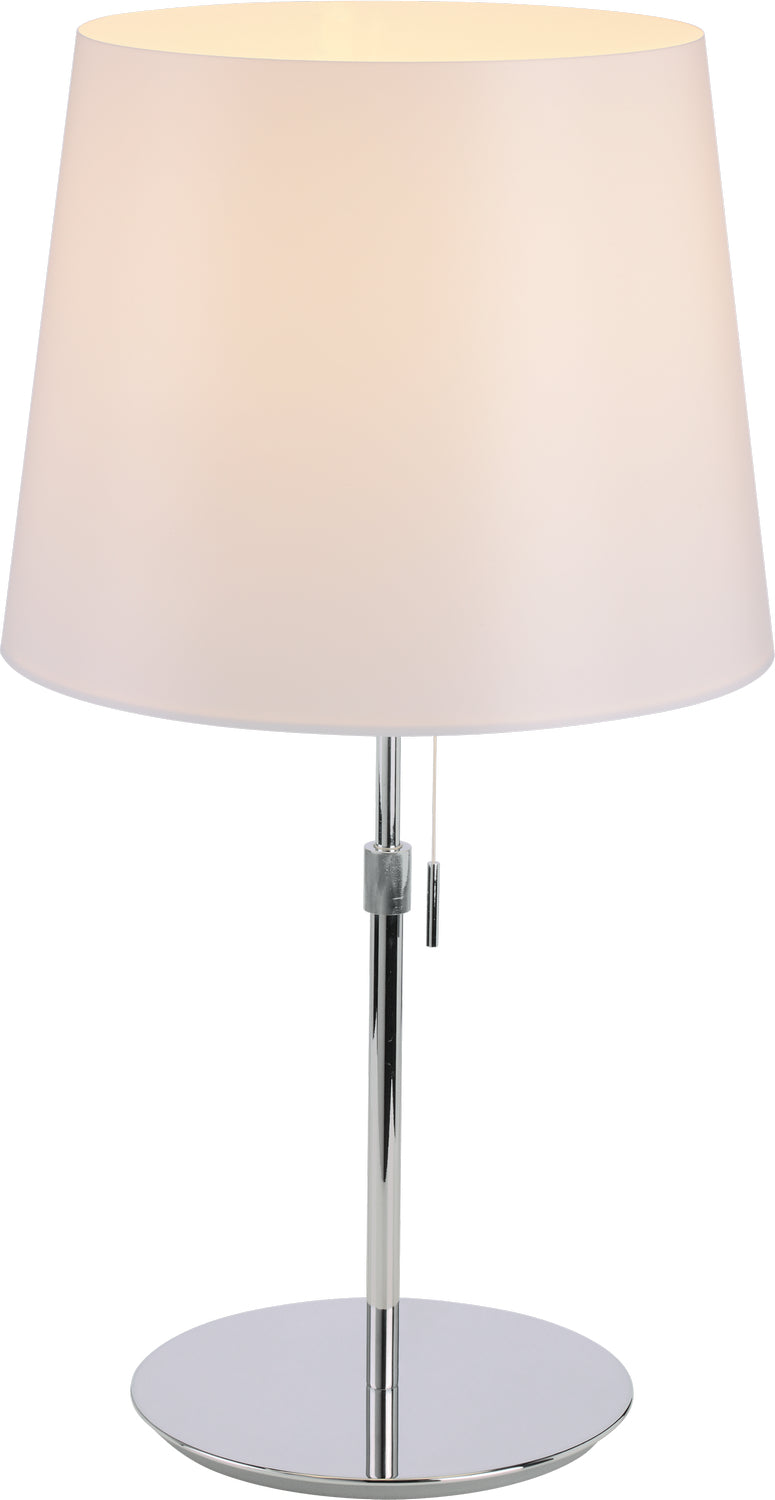 Pageone Lighting PT040743-CM/WH Sleeker One Light Table Lamp Lamp Chrome