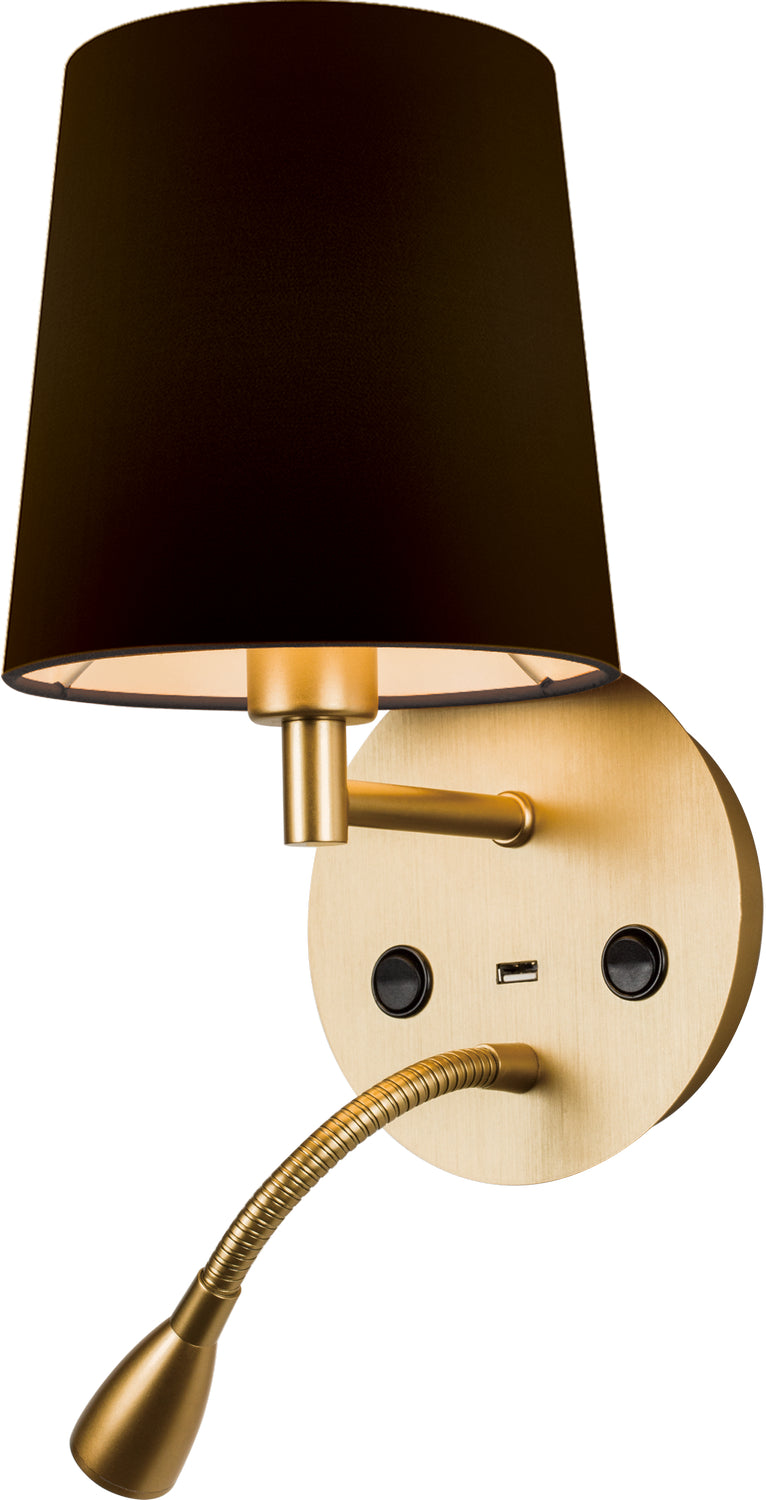 PageOne Josephine PW131088-BC/BK Wall Light - Brushed Champagne