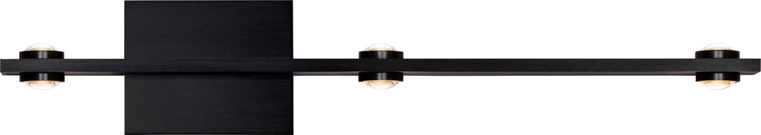 PageOne Aurora PW131320-SBB Bath Vanity Light 27 in. wide - Satin Brushed Black