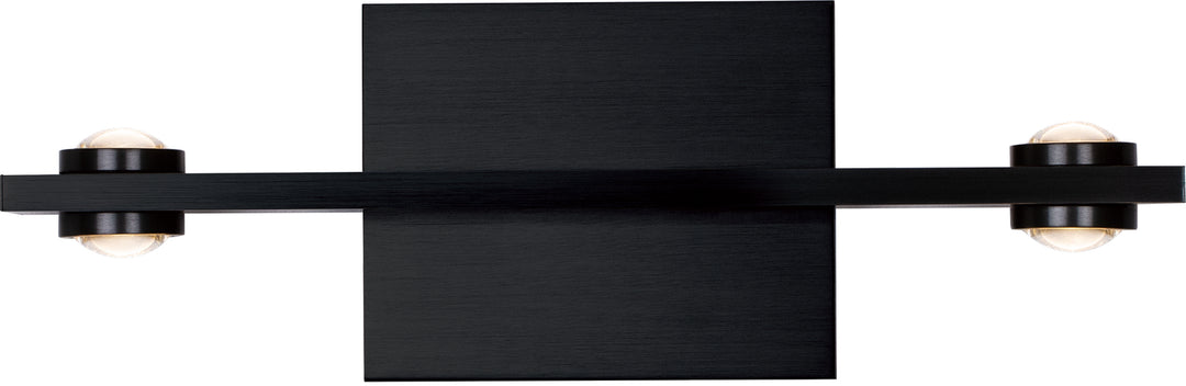 PageOne Aurora PW131321-SBB Bath Vanity Light 15 in. wide - Satin Brushed Black