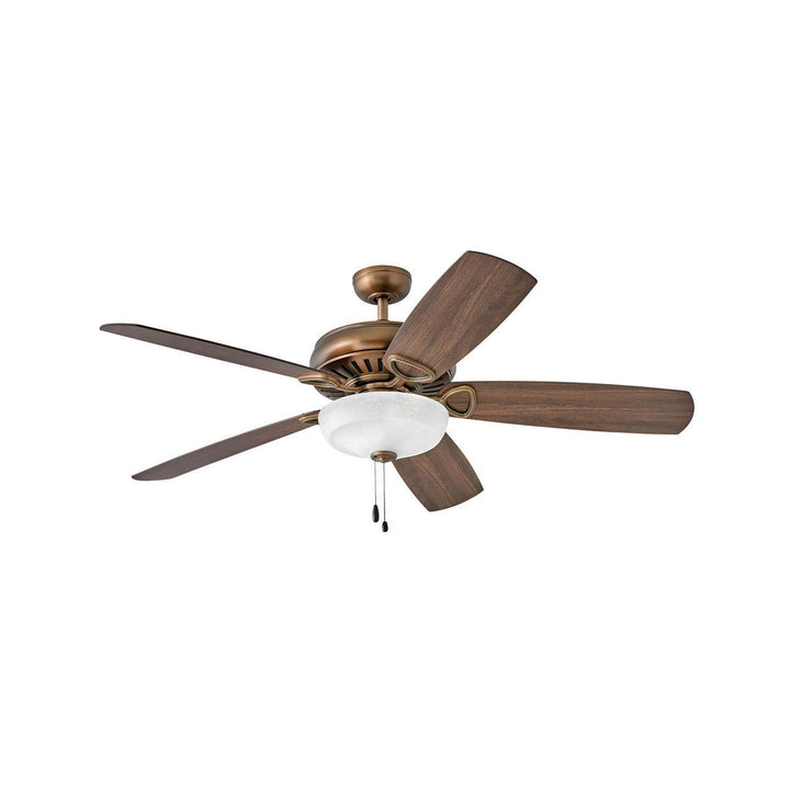 Hinkley Gladiator Illuminated 900460FAC-LID Ceiling Fan 60 - Antique Copper, Walnut, Birch/