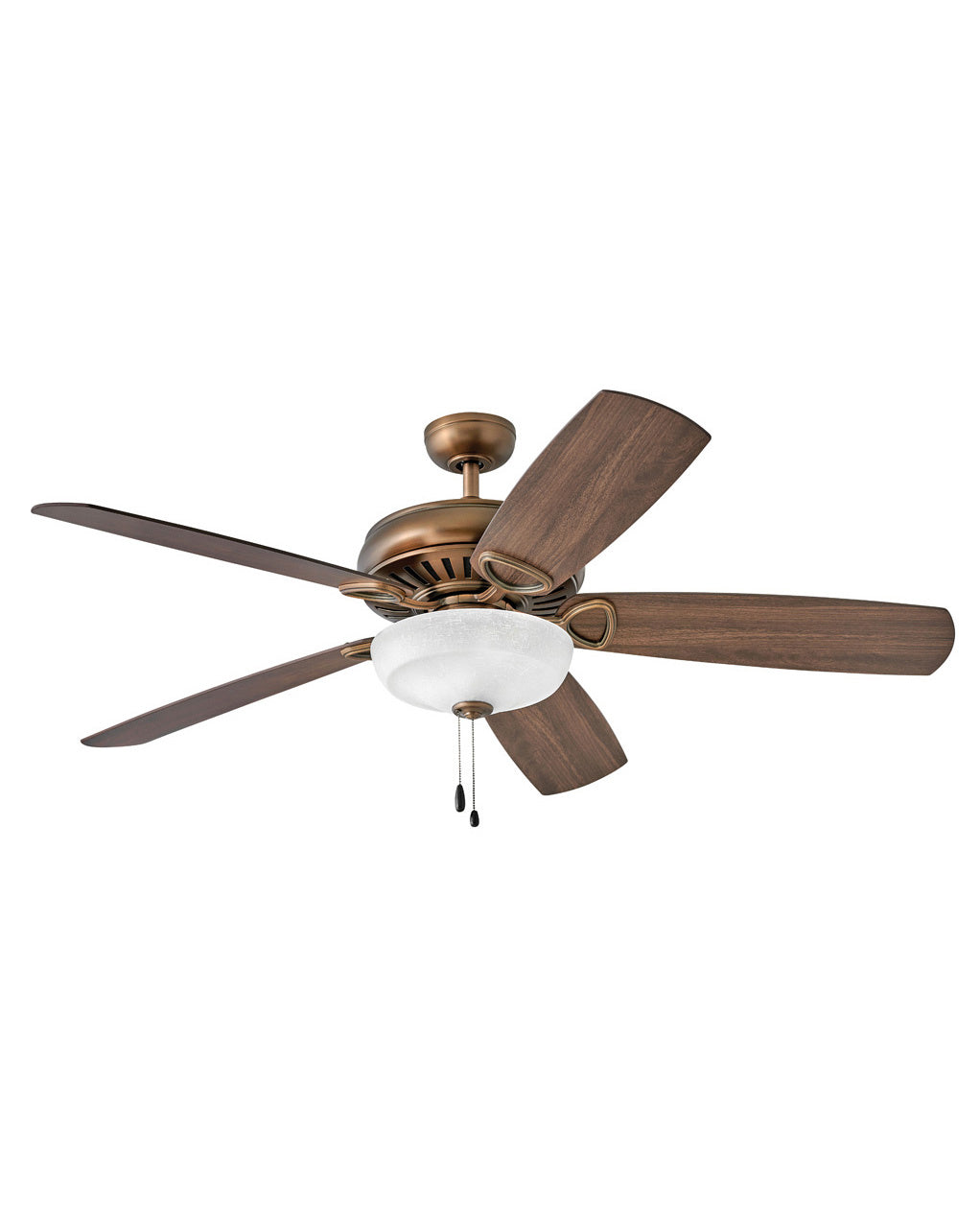 Hinkley Gladiator Illuminated 900460FAC-LID Ceiling Fan 60 - Antique Copper, Walnut, Birch/