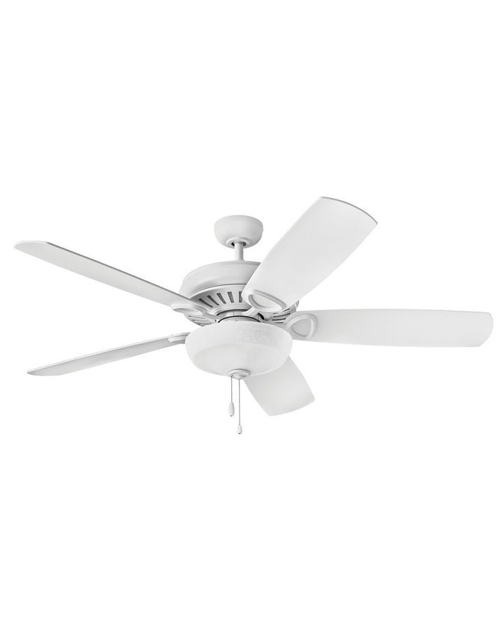 Hinkley Gladiator Illuminated 900460FCW-LID Ceiling Fan 60 - Chalk White, Chalk White, Weathered Wood/