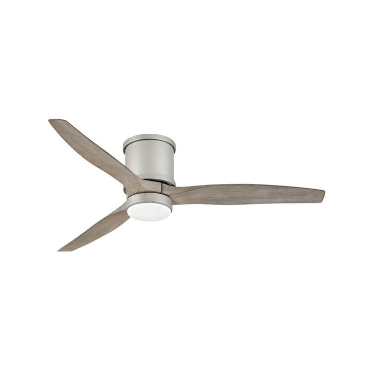 Hinkley Hover Flush 900852FBN-LWD Ceiling Fan 52 - Brushed Nickel, Weathered Wood/