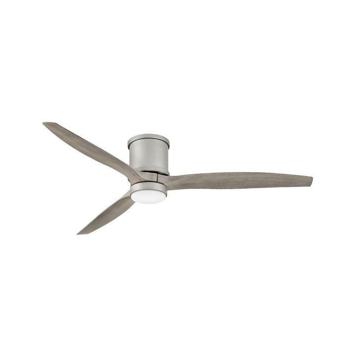 Hinkley Hover Flush 900860FBN-LWD Ceiling Fan 60 - Brushed Nickel, Weathered Wood/