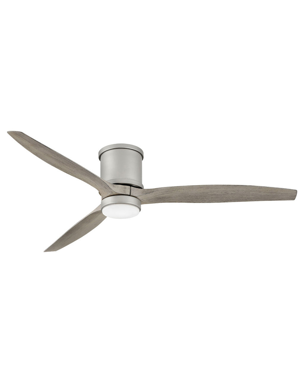 Hinkley Hover Flush 900860FBN-LWD Ceiling Fan 60 - Brushed Nickel, Weathered Wood/