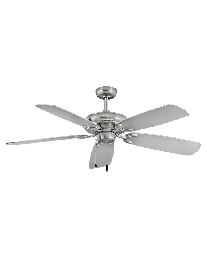 Hinkley Grove 901256FBN-NID Ceiling Fan 56 - Brushed Nickel, Appliance White, Silver/