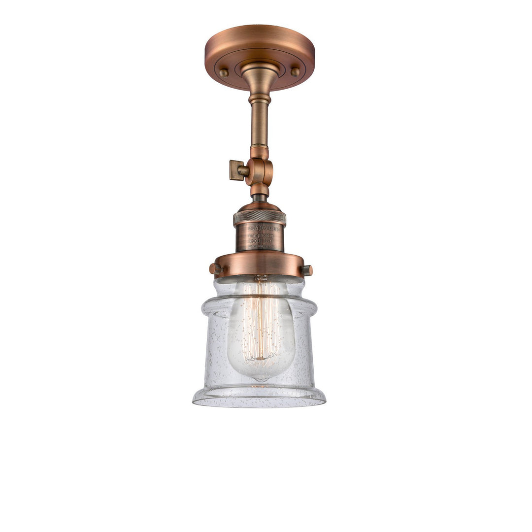 Innovations Franklin Restoration 201F-AC-G184S-LED Ceiling Light - Antique Copper