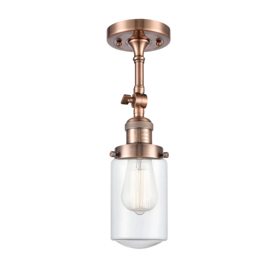 Innovations Franklin Restoration 201F-AC-G312 Ceiling Light - Antique Copper