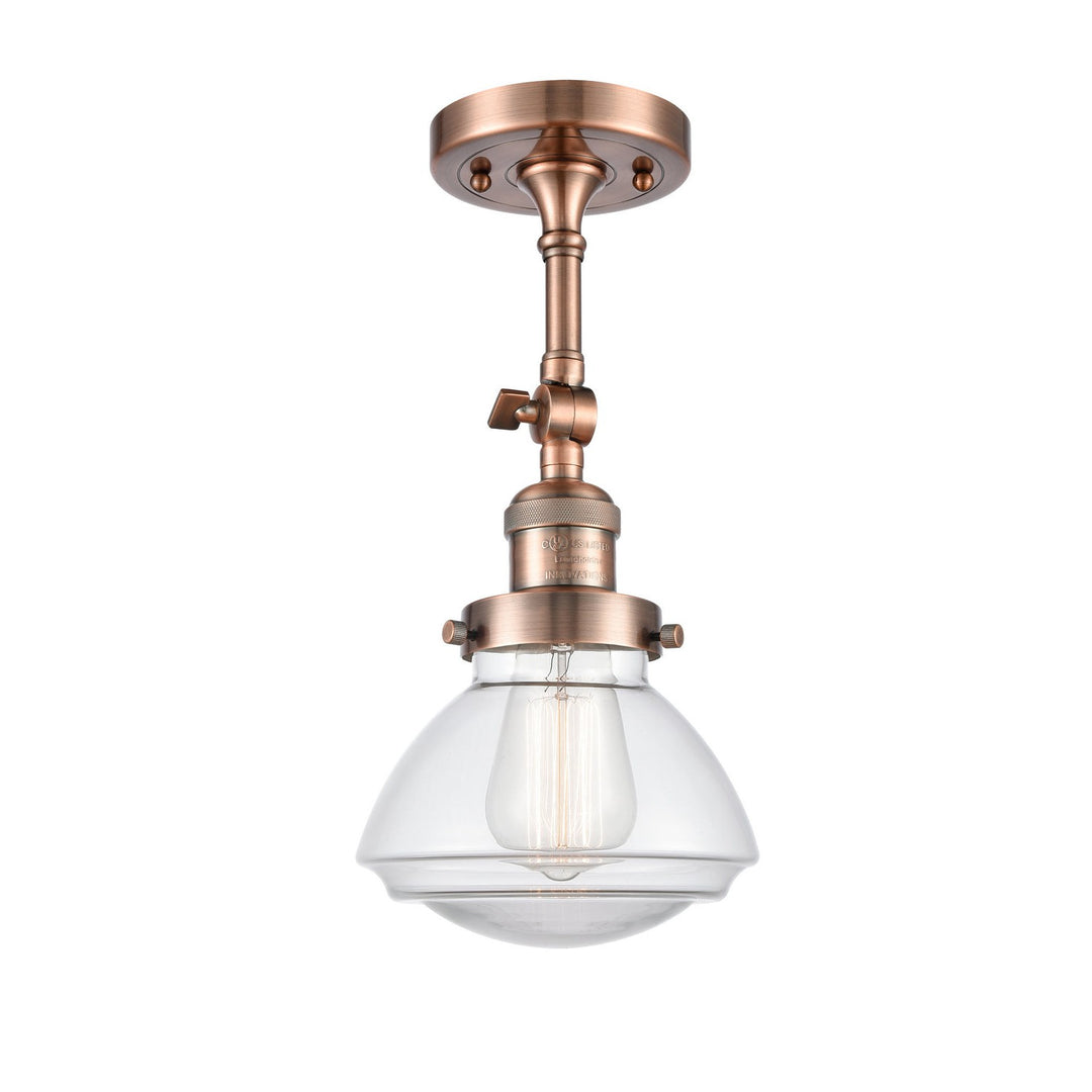 Innovations Franklin Restoration 201F-AC-G322 Ceiling Light - Antique Copper