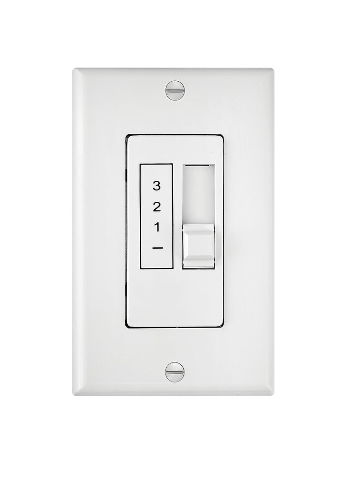 Hinkley Lighting 980012FWH  Wall Control 3 Spd Slide 5 Amp Fan White