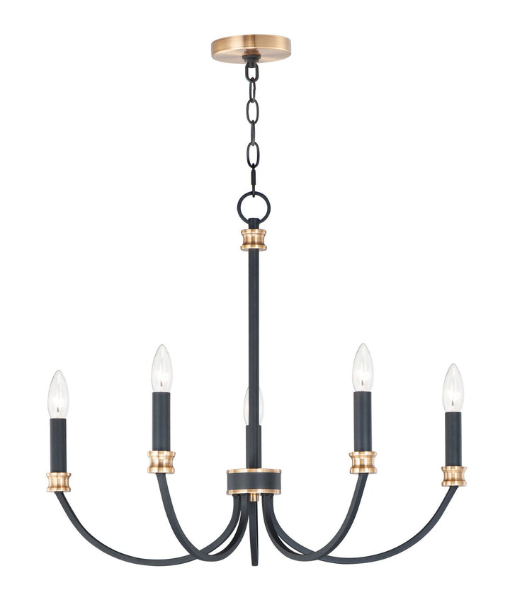 Maxim Charlton 11375BKAB Chandelier Light - Black / Antique Brass