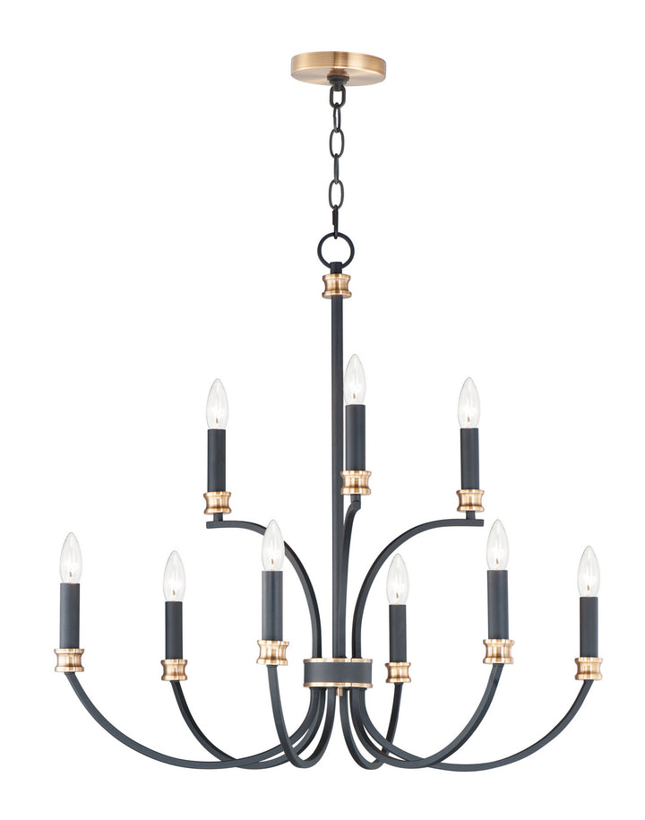 Maxim Charlton 11377BKAB Chandelier Light - Black / Antique Brass