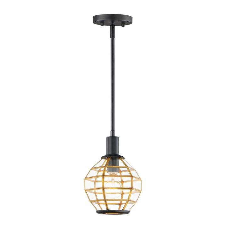 Maxim Heirloom 11541BKBUB Pendant Light - Black / Burnished Brass