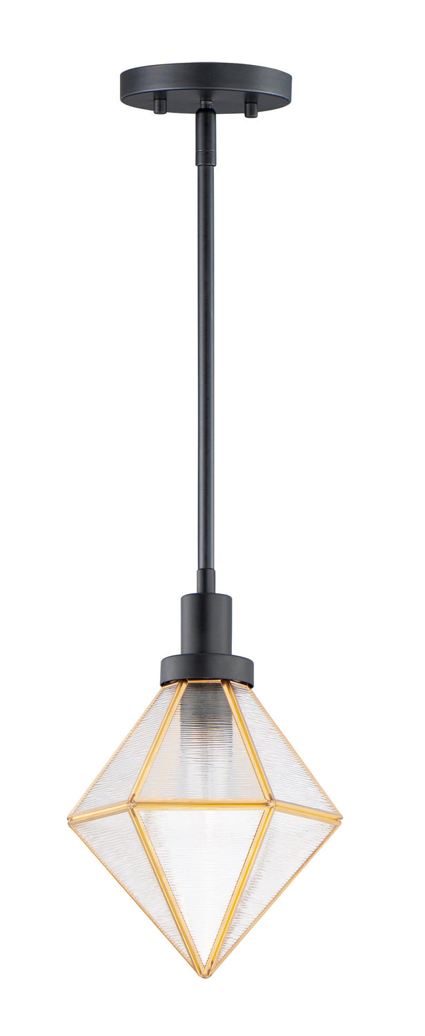 Maxim Adorn 11555BKBUB Pendant Light - Black / Burnished Brass