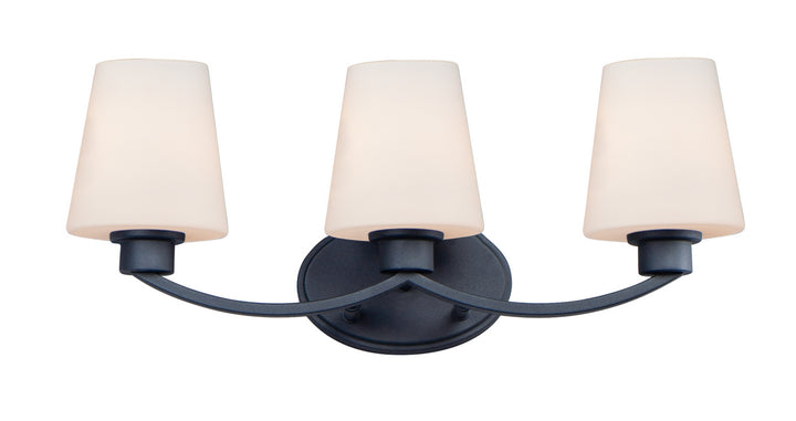 Maxim Shelter 11833SWBK Bath Vanity Light 22 in. wide - Black