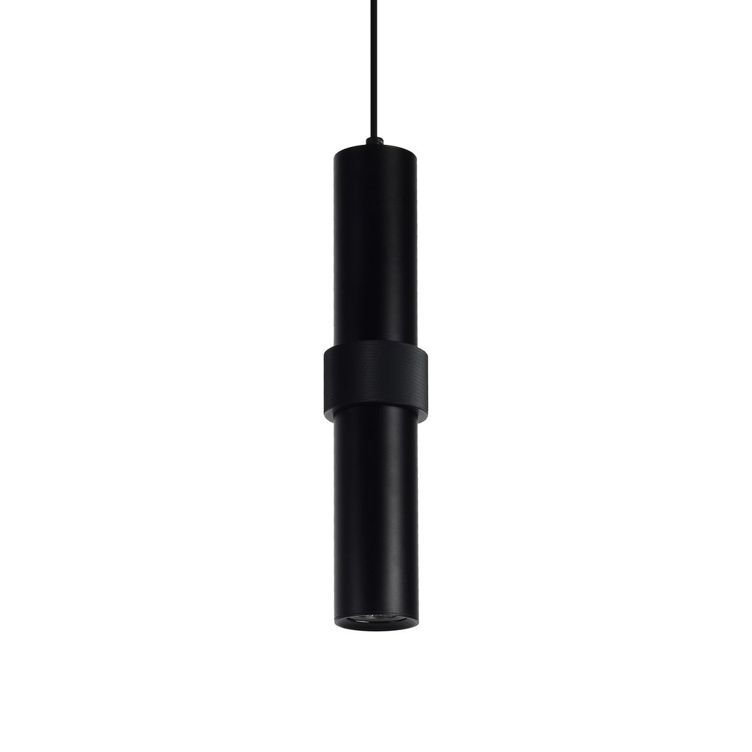 Avenue Cicada HF1081-BLK Pendant Light - Black With Knurled Black Accent