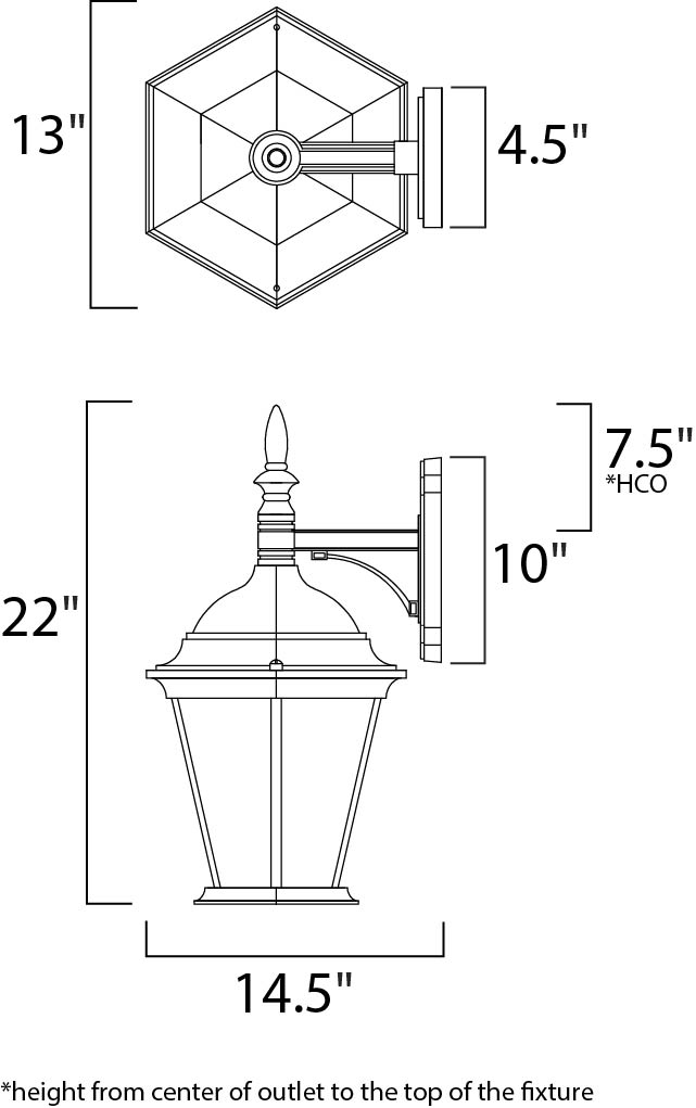 Maxim Lighting 1008BK  Westlake Outdoor Black