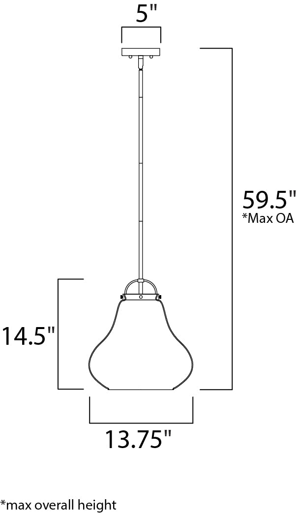 Maxim Stella 10093CLSN Pendant Light - Satin Nickel