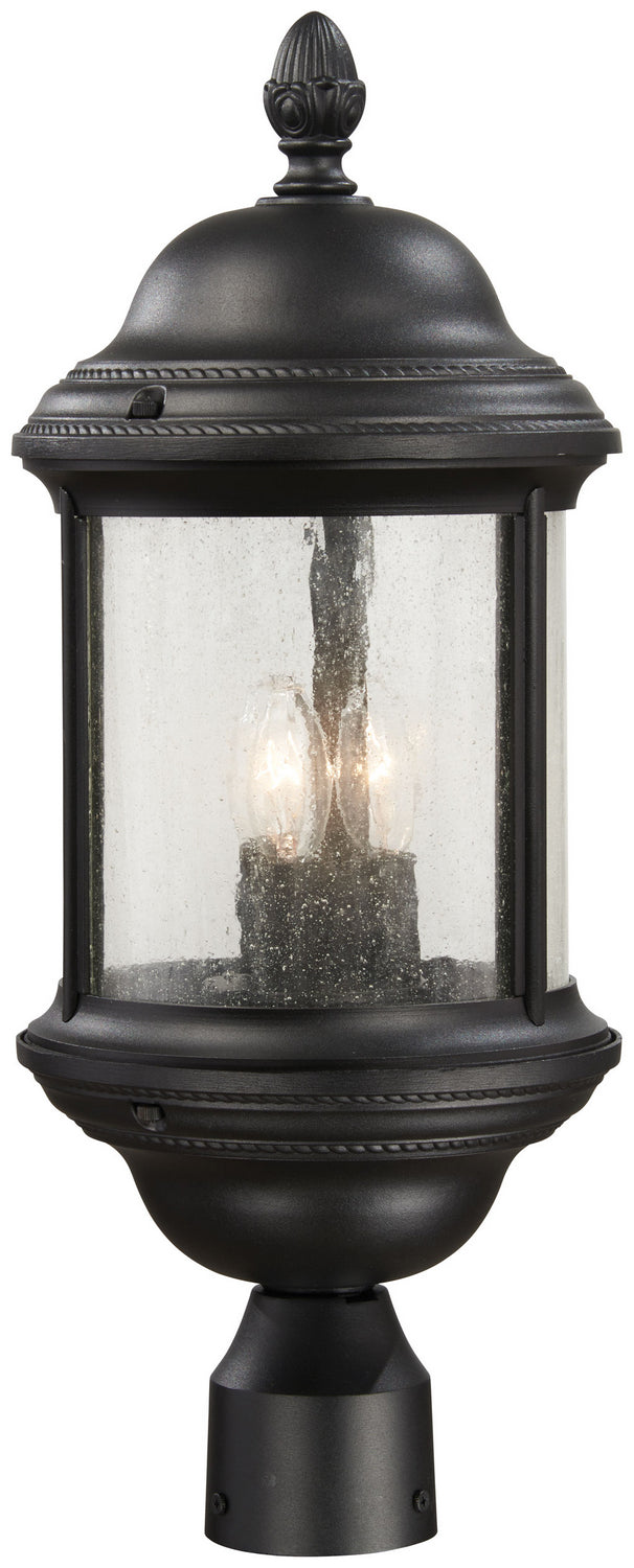 Minka-Lavery Lighting 9016-66 Hancock Three Light Post Mount Outdoor Black