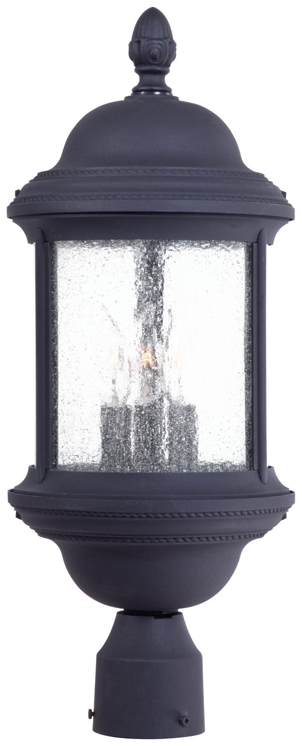 Minka-Lavery Lighting 9016-66 Hancock Three Light Post Mount Outdoor Black