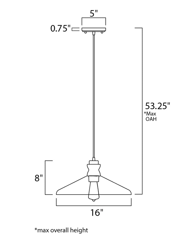 Maxim Nelson 10100CLWOAB Pendant Light - Weathered Oak / Antique Brass