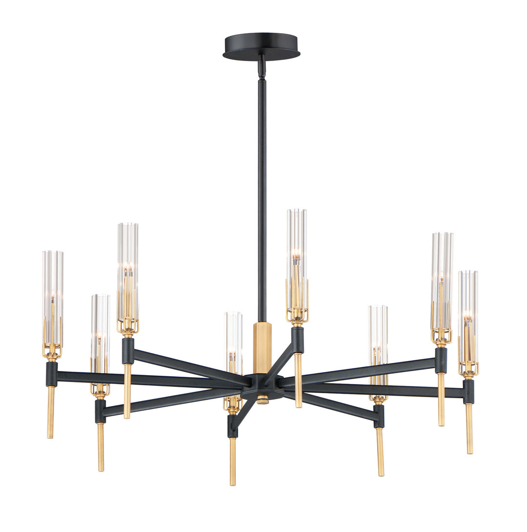 Maxim Flambeau 16128CLBKAB Chandelier Light - Black / Antique Brass