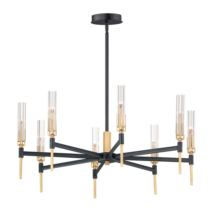 Maxim Flambeau 16128CLBKAB Chandelier Light - Black / Antique Brass