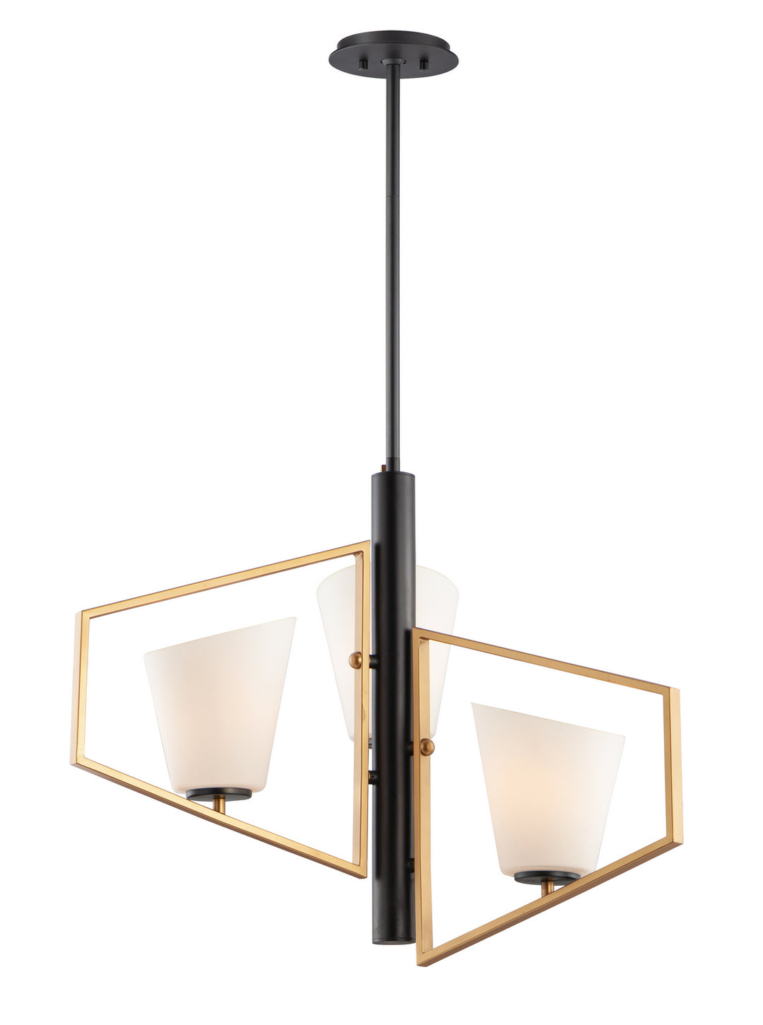 Maxim Oblique 26353SWGLDBK Chandelier Light - Gold / Black