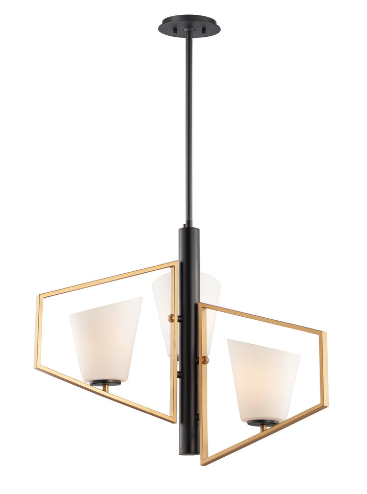 Maxim Oblique 26353SWGLDBK Chandelier Light - Gold / Black